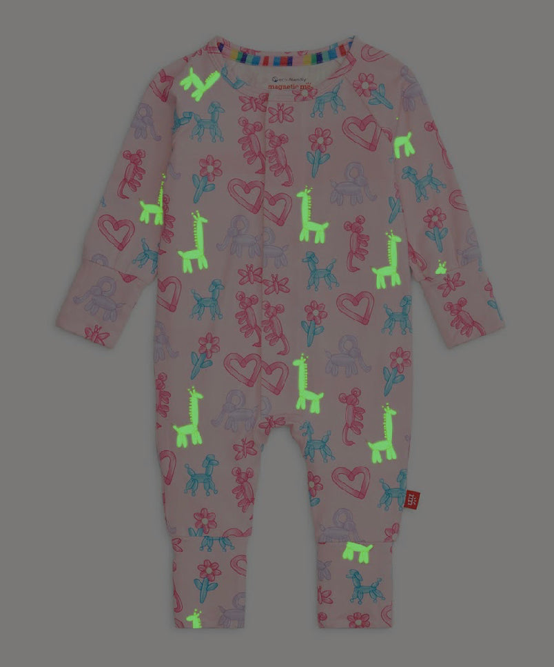 Pink Party Animals Glow Coverall