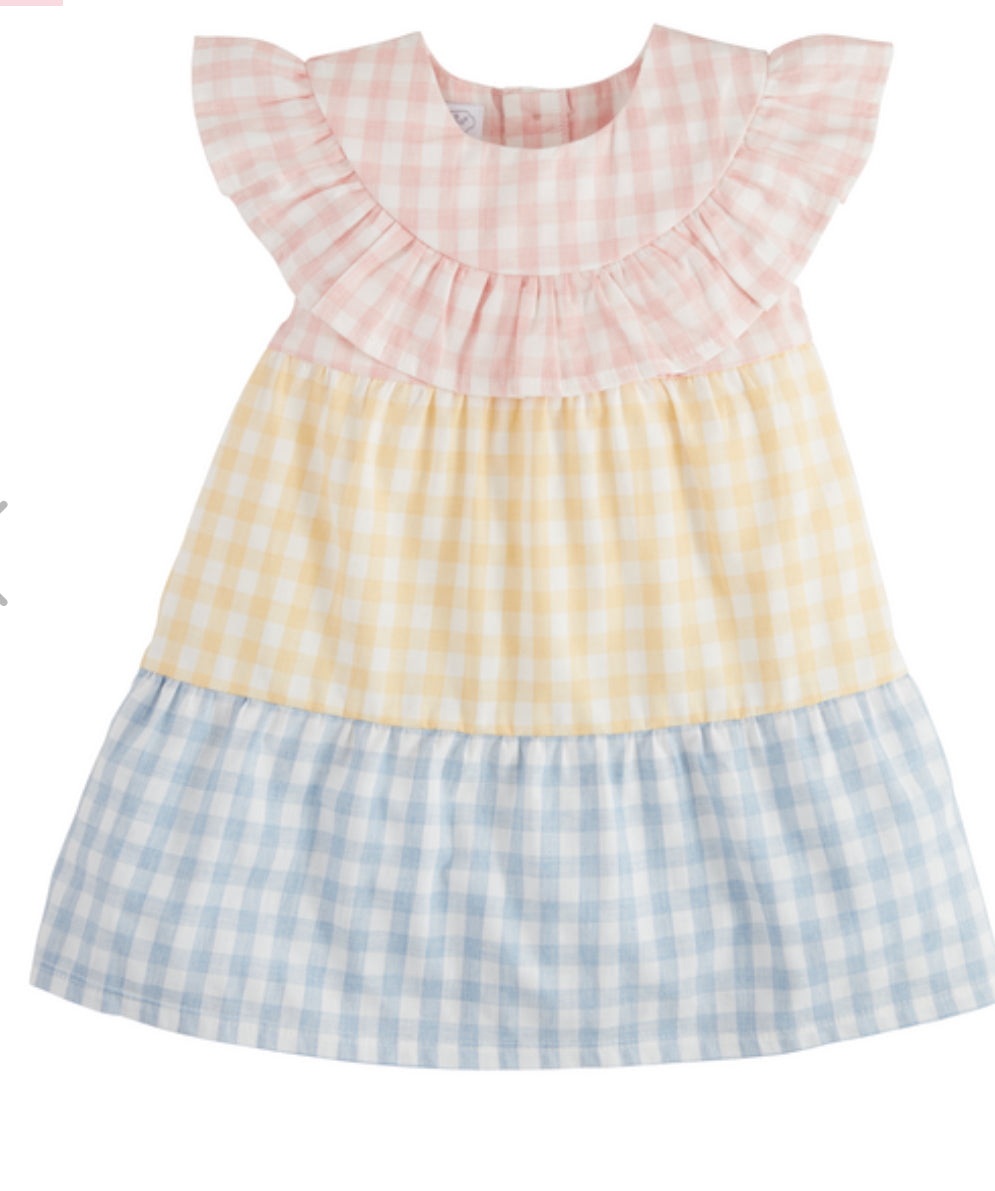 Mixed Gingham Dress
