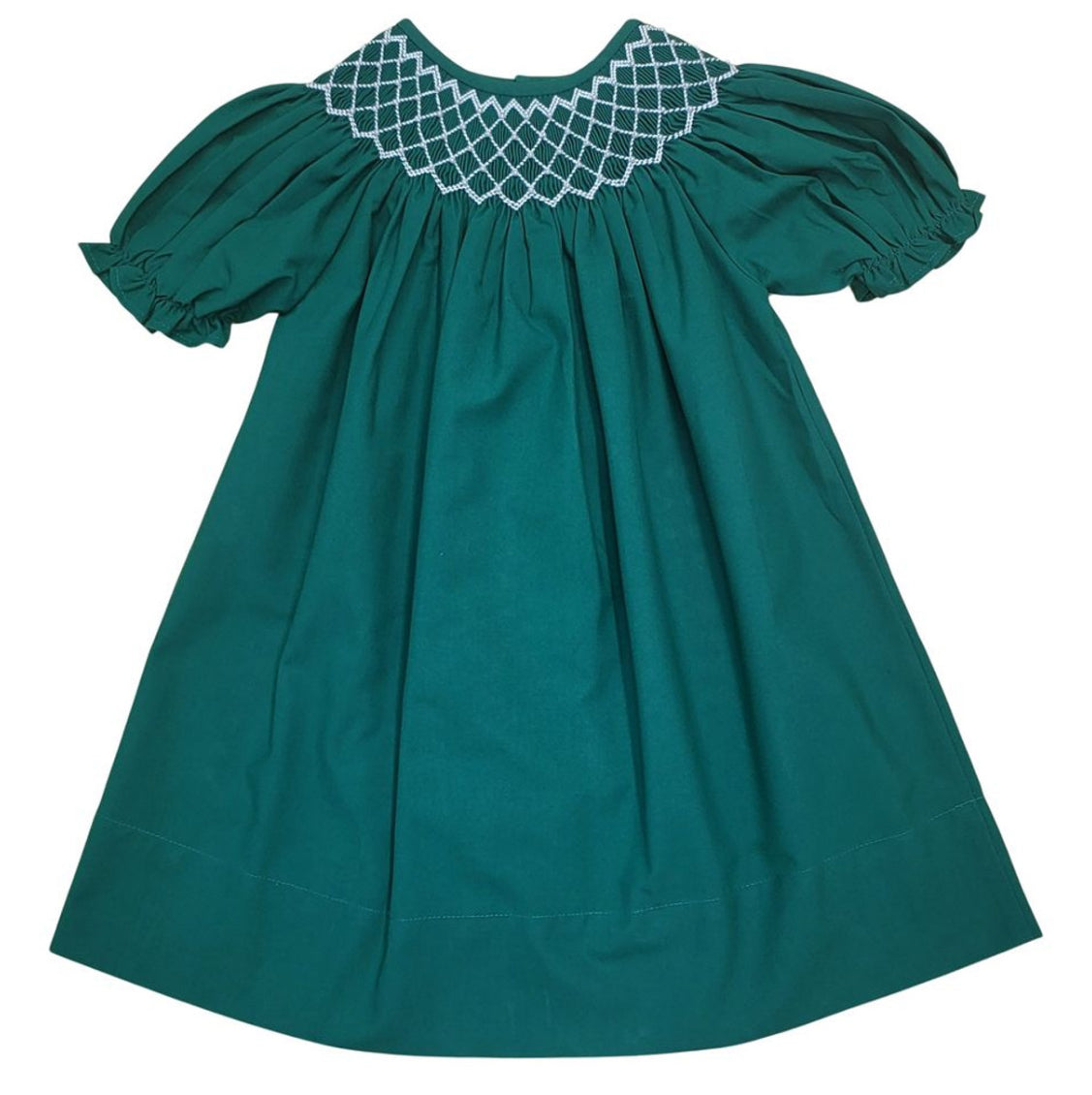 Catherine Christmas Green Smocked Dress
