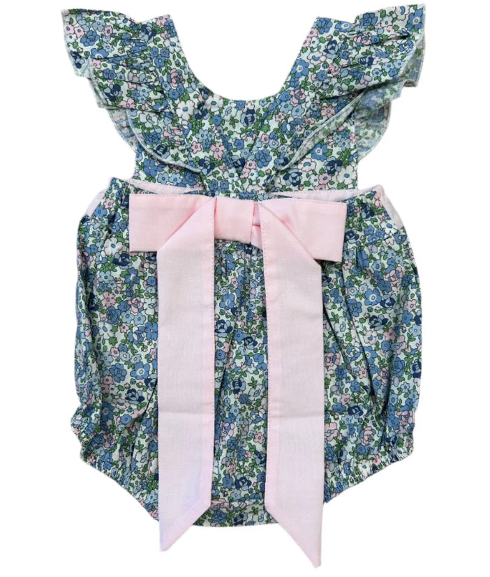 Blue and Pink Bow Back Bubble