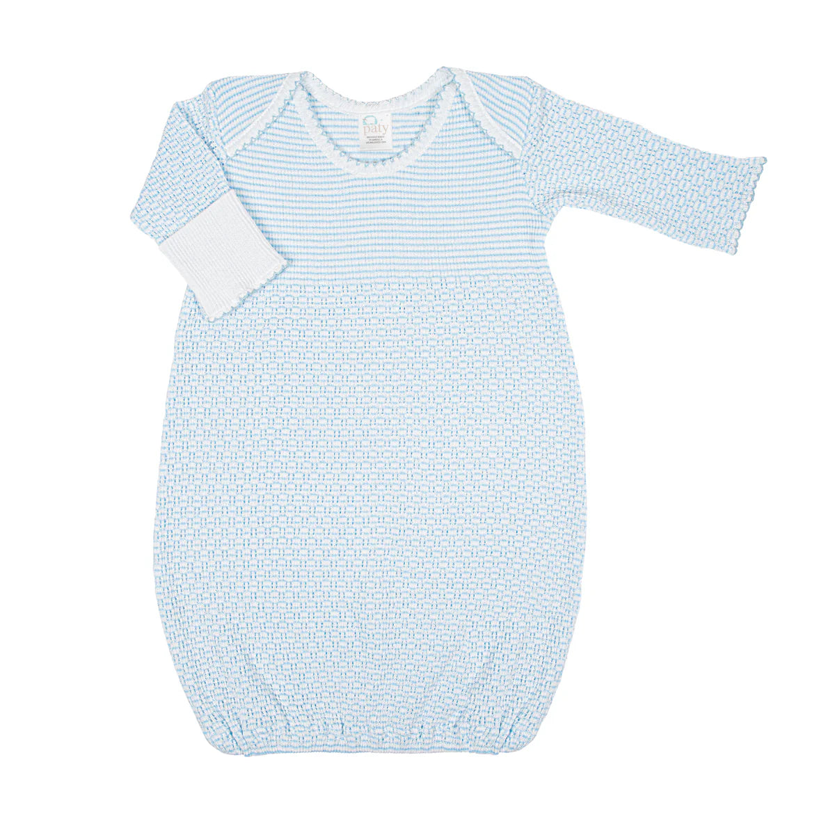 Blue Overlap Shoulder Gown