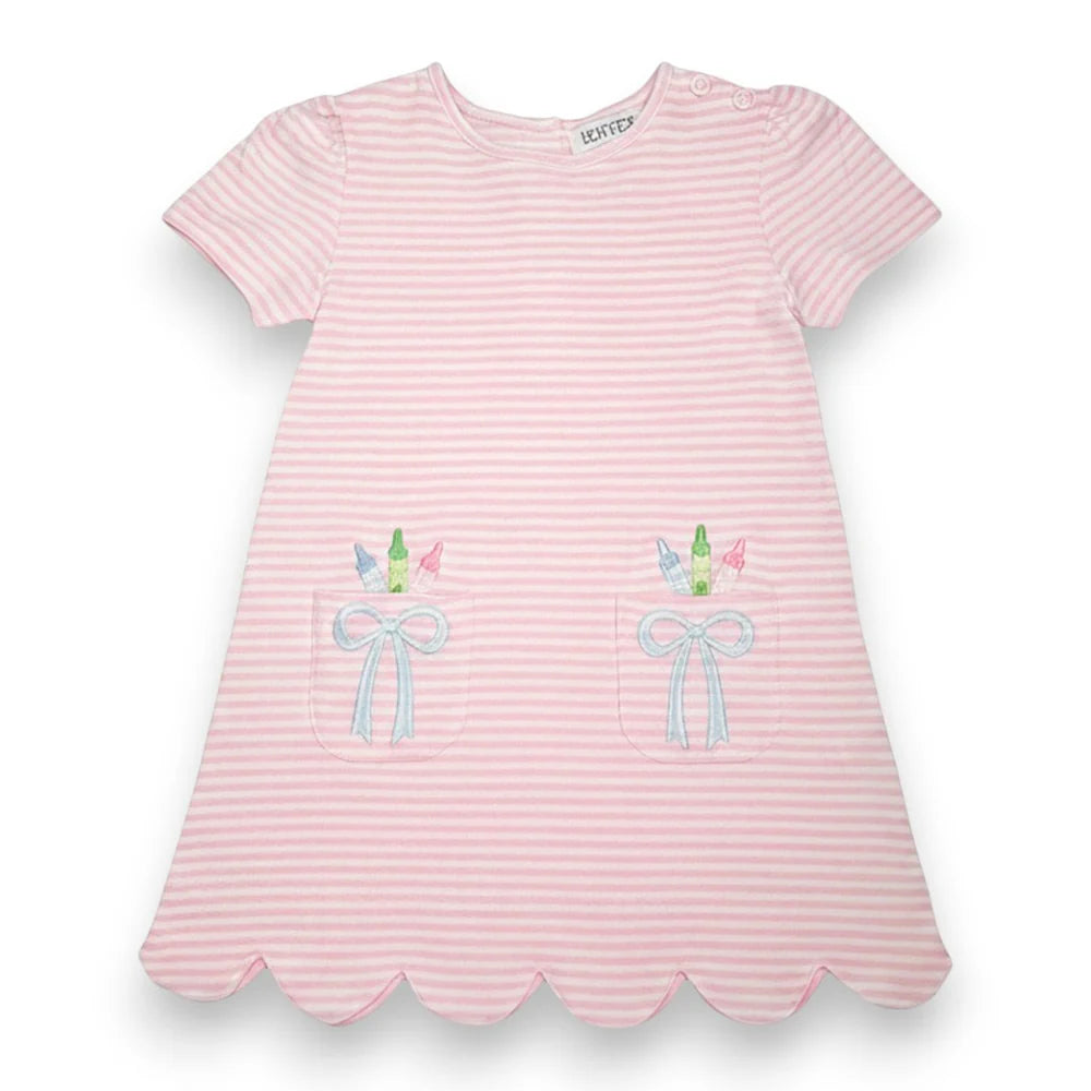 Crayon Pocket Scallop Dress