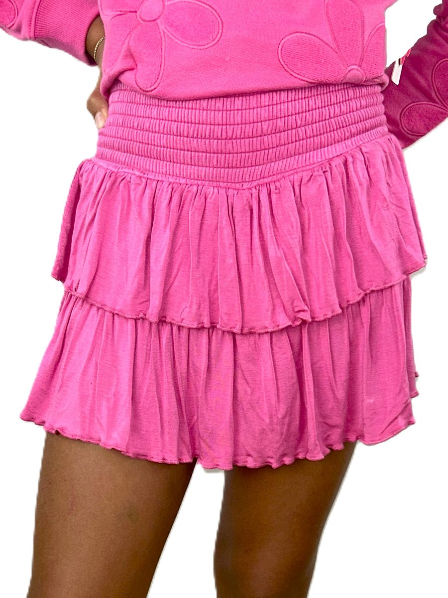 Ruffle Skort Hot Pink