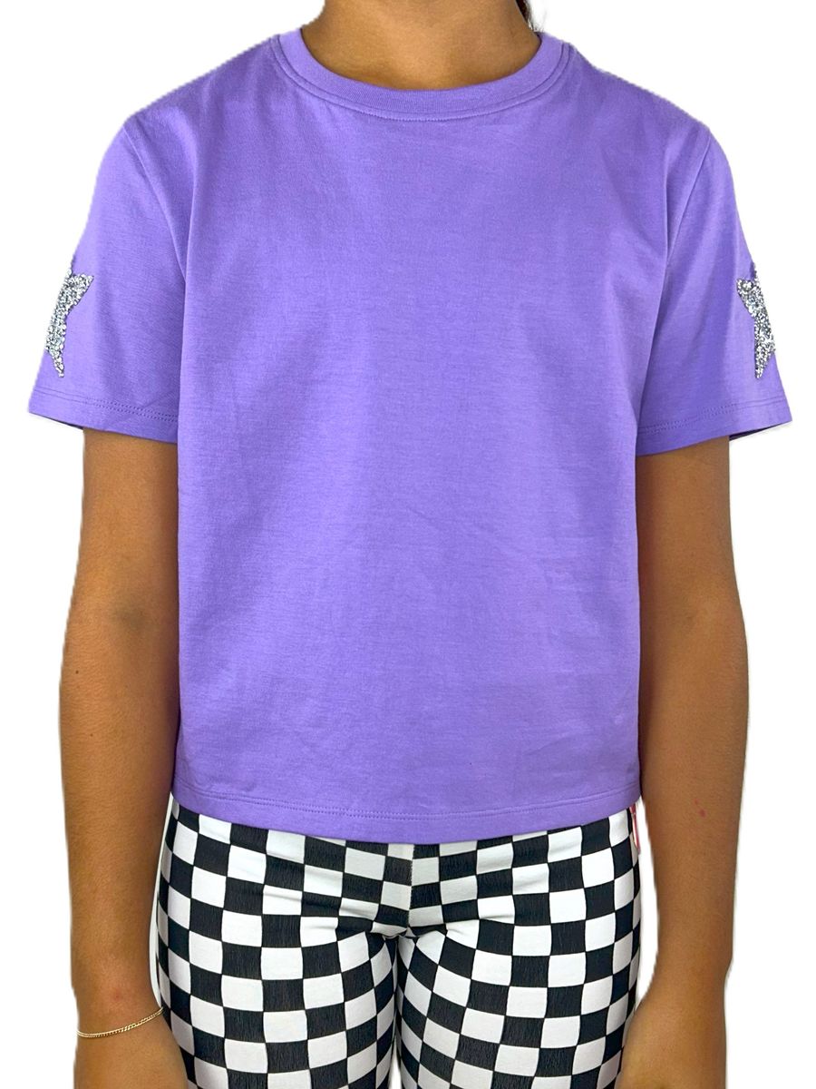 Purple Rhinestone Star Tee