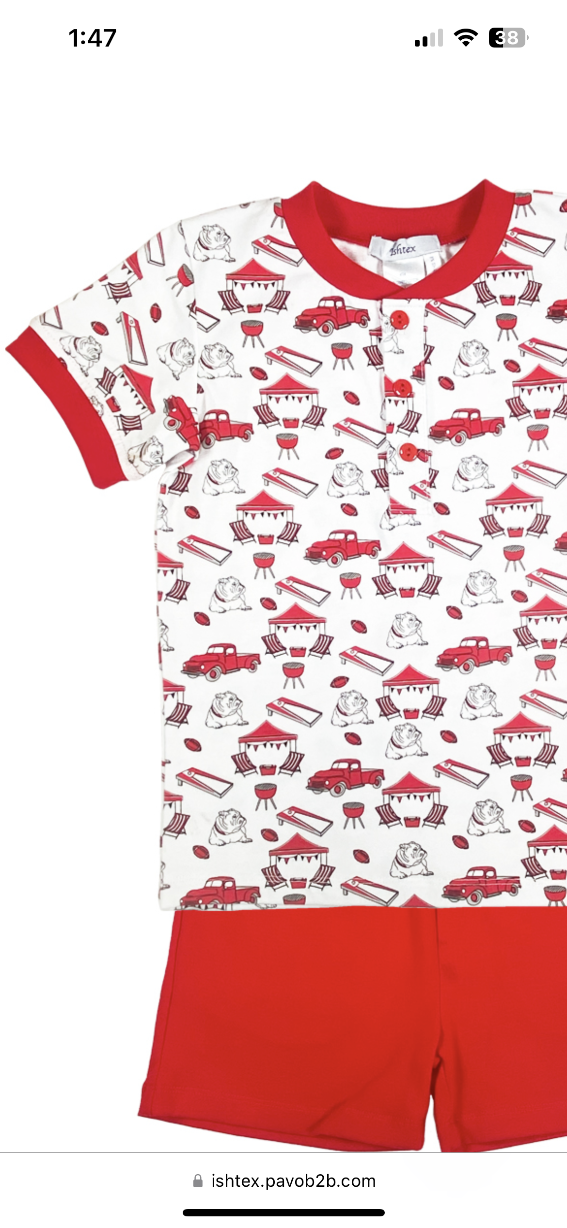 GameDay Bulldog Boys Short Set