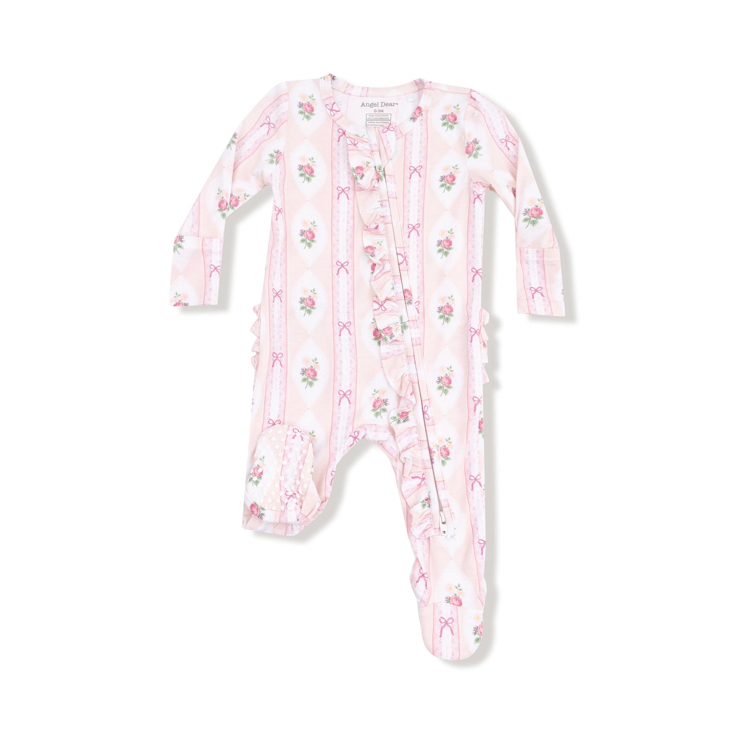 Ogee Lace Floral Ruffle Footie