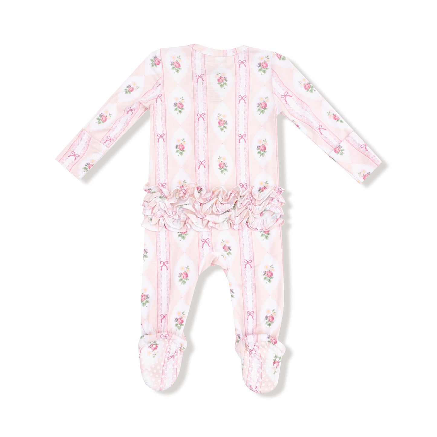 Ogee Lace Floral Ruffle Footie