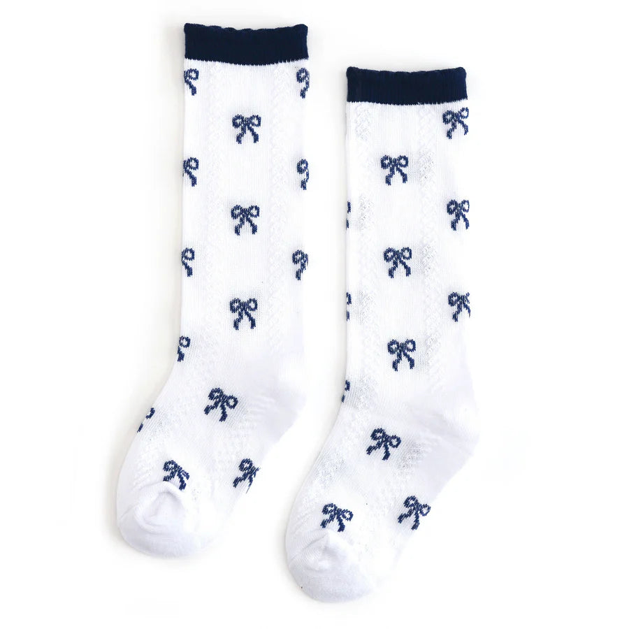 Bow Scalloped Knee Highs