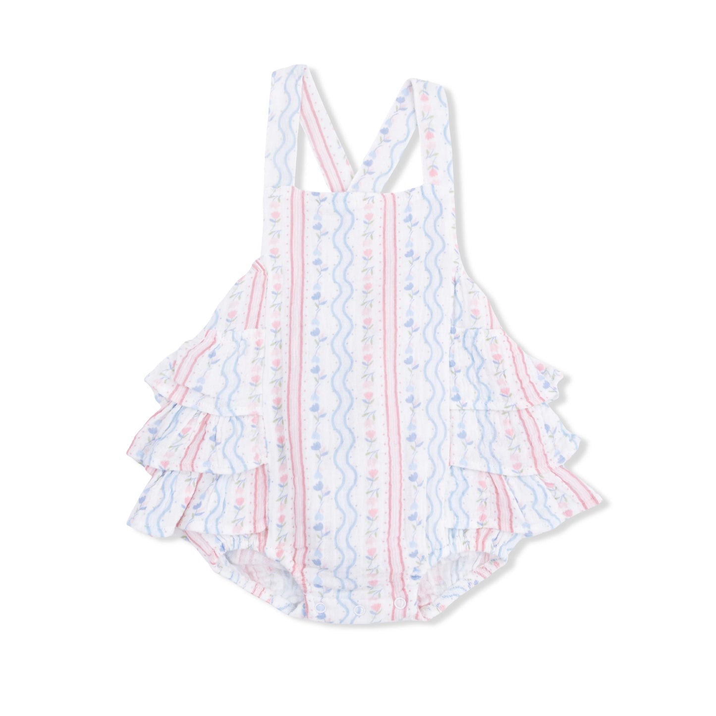 Tulip Stripe Ruffle Sunsuit