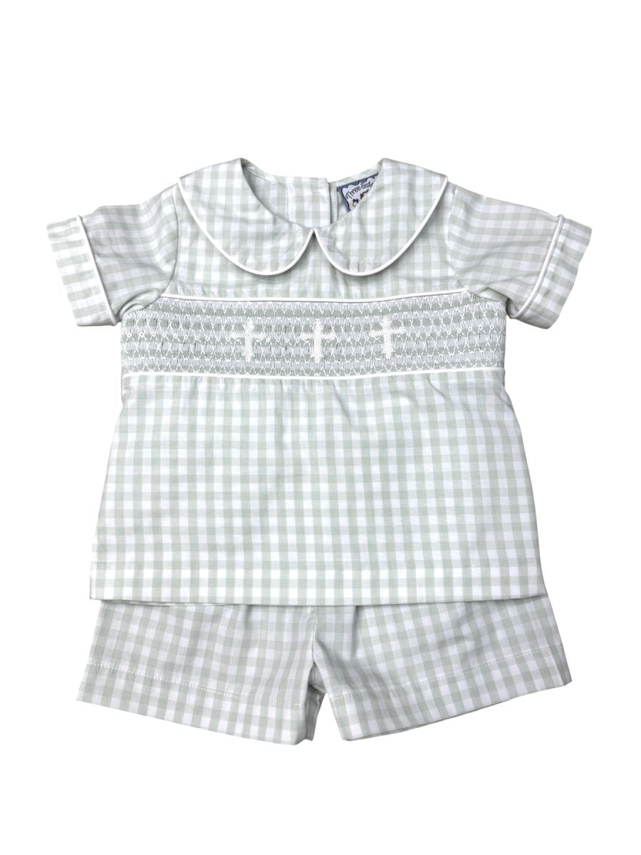 Faith Smocked Boys Short Set