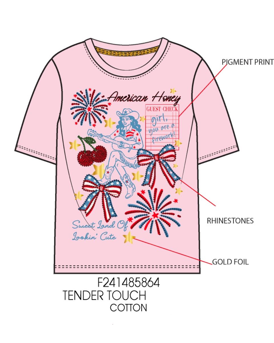 American Honey Rhinestone Tee
