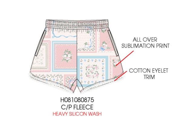 Floral Tile Print Sweatshirt Set