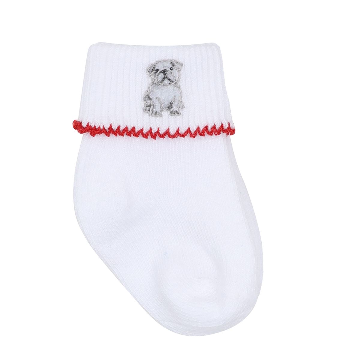 Magnolia Baby UGA Bulldog Embroidered Socks