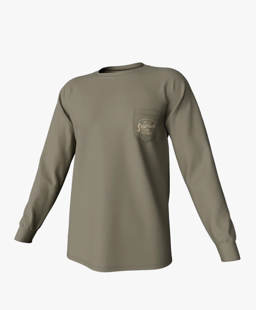 Long Sleeve Pocket Tee -Laurel Oak