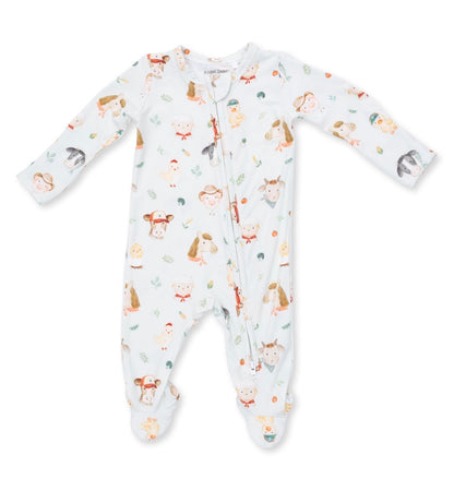 Baby Farm Faces 2way Zipper Footie