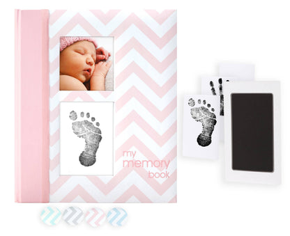 Chevron Baby Book and Clean-Touch Ink Pad Kit