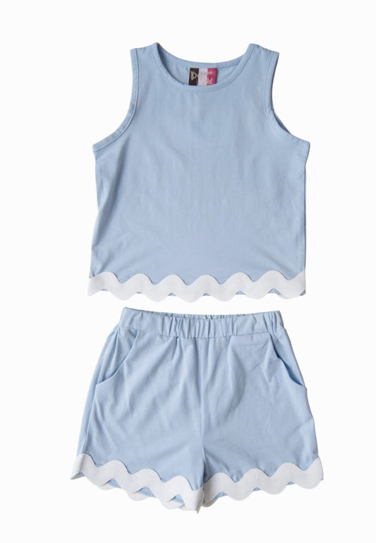 Abigail Blue RicRac Short Set