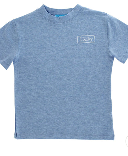S/S Logo Tee-Retriever On Heathered Blue