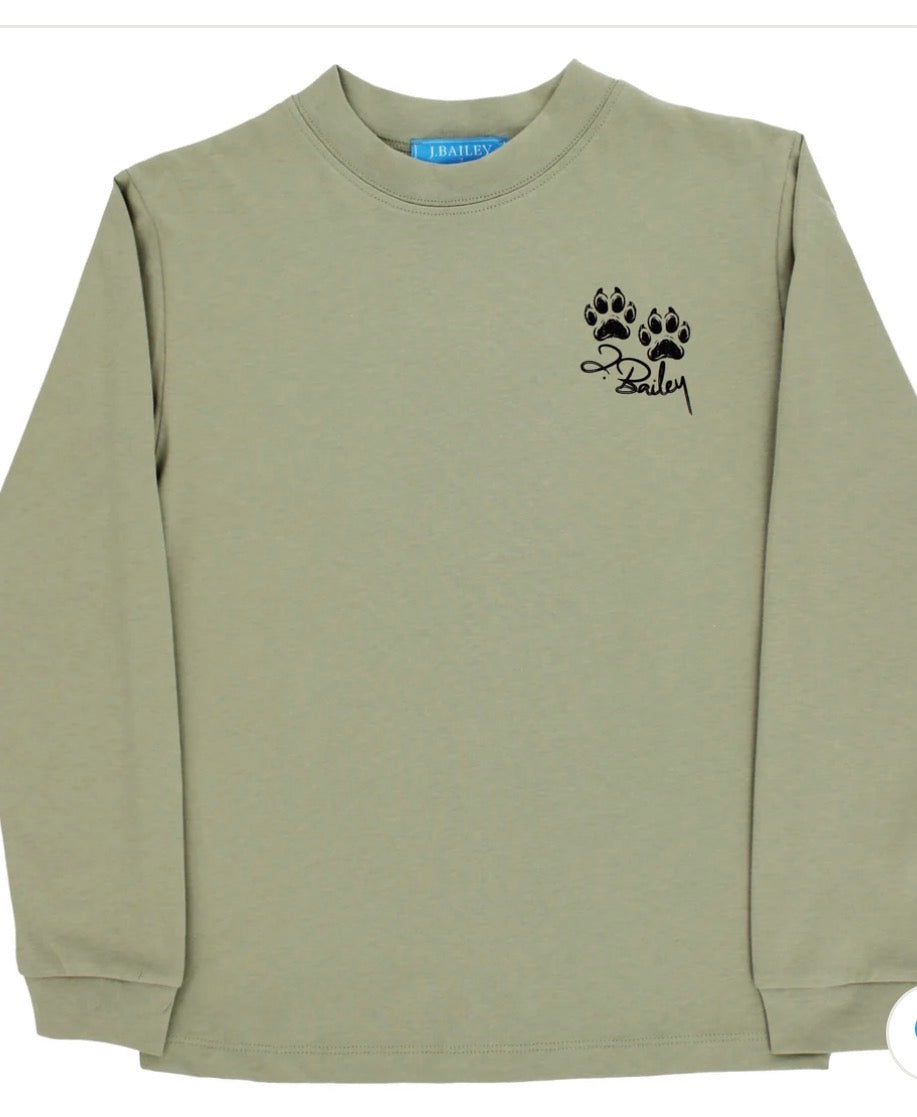 L/S Logo Tee Spaniel/ Pistachio