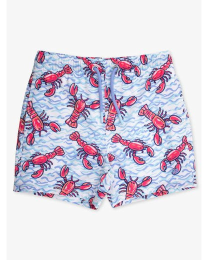 Boys Blue Lobster Lagoon Performance Swim Trunks
