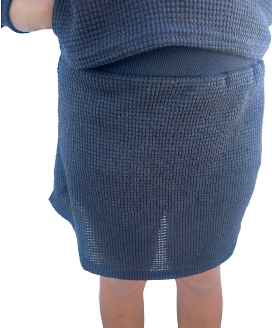 Black Waffle Skort