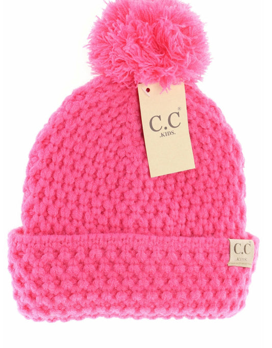 Kids Bee Stitch Knit Pom