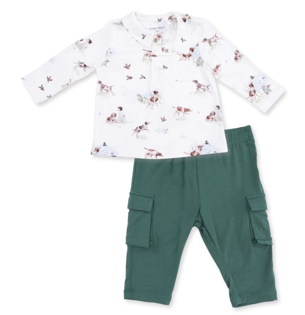 Pointer Pups And Duck Buddies With Cargo Pants