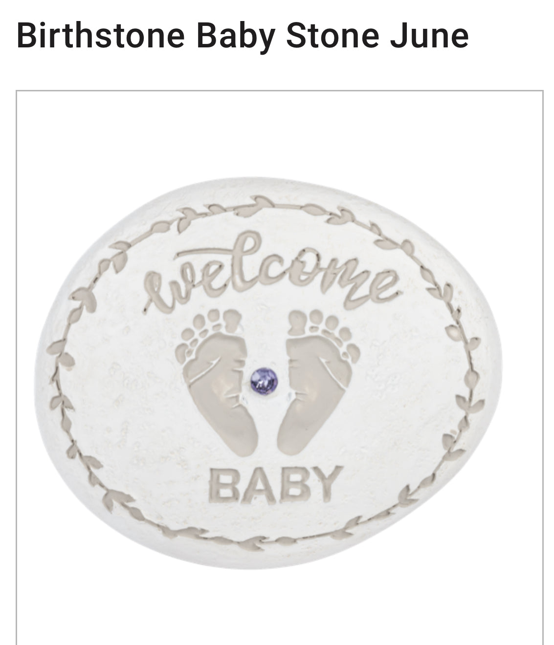 Sweet Baby Birthstone Keepsake