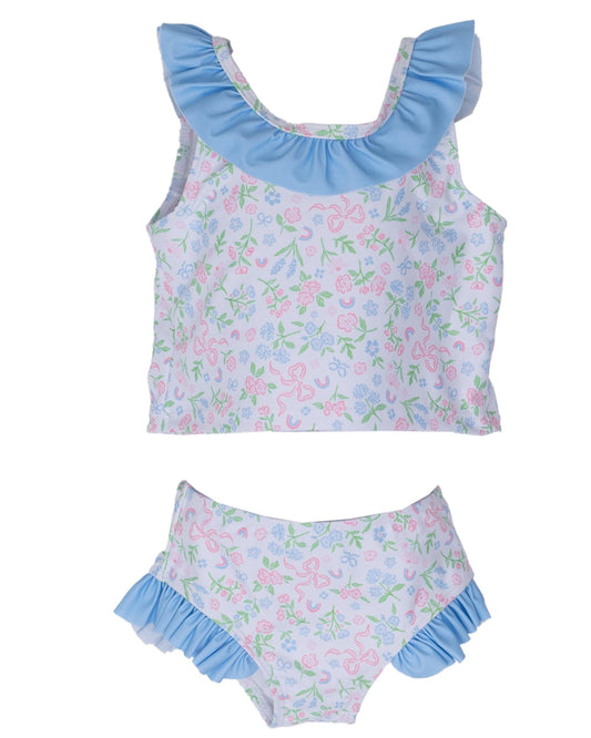 Seacrest Ditsy Bow Two Piece Swim Suit