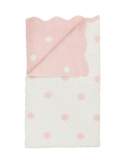 Pink Dot Chenille Blamket