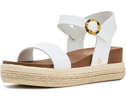 Pyper White Wedge Sandal