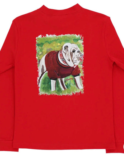 L/S Logo Tee, Dawg/Red