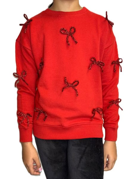 Bow Appliqué Sweatshirt