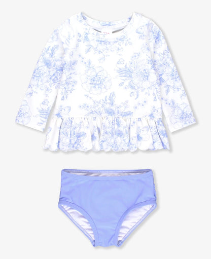 Periwinkle Scalloped Rash Guard