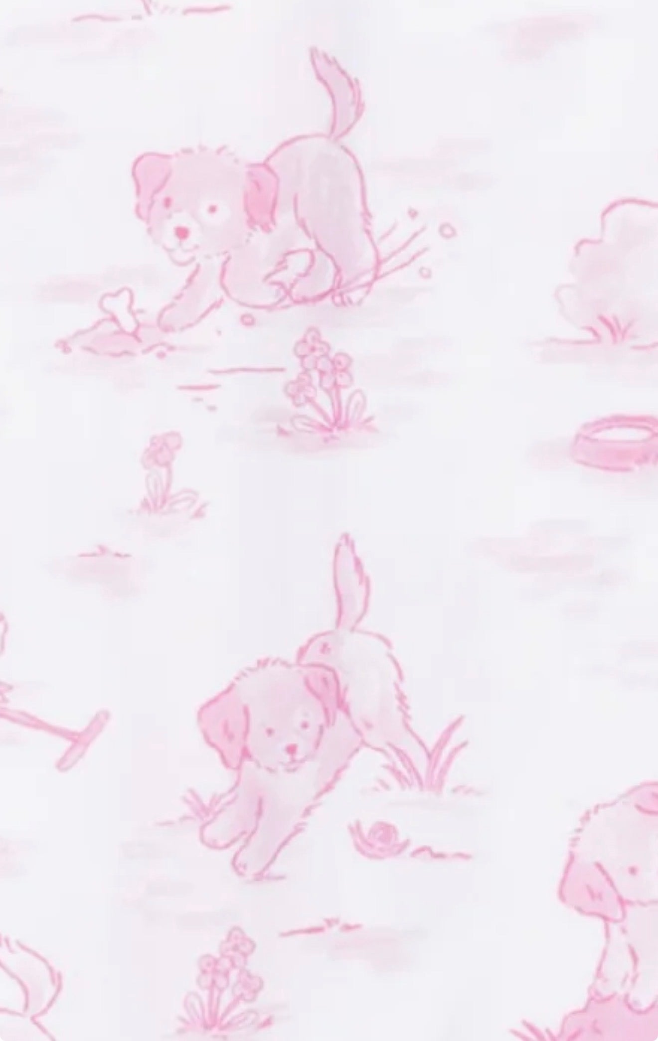 Puppy Toile Pink-Converter Gown