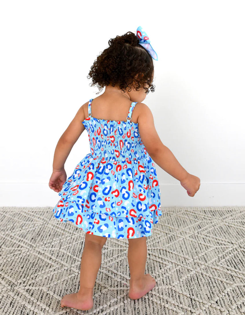 Liberty & Leopard Smocked Bubble