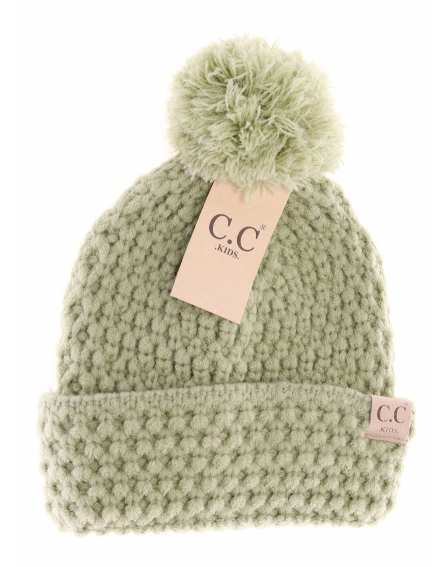 Kids Bee Stitch Knit Pom