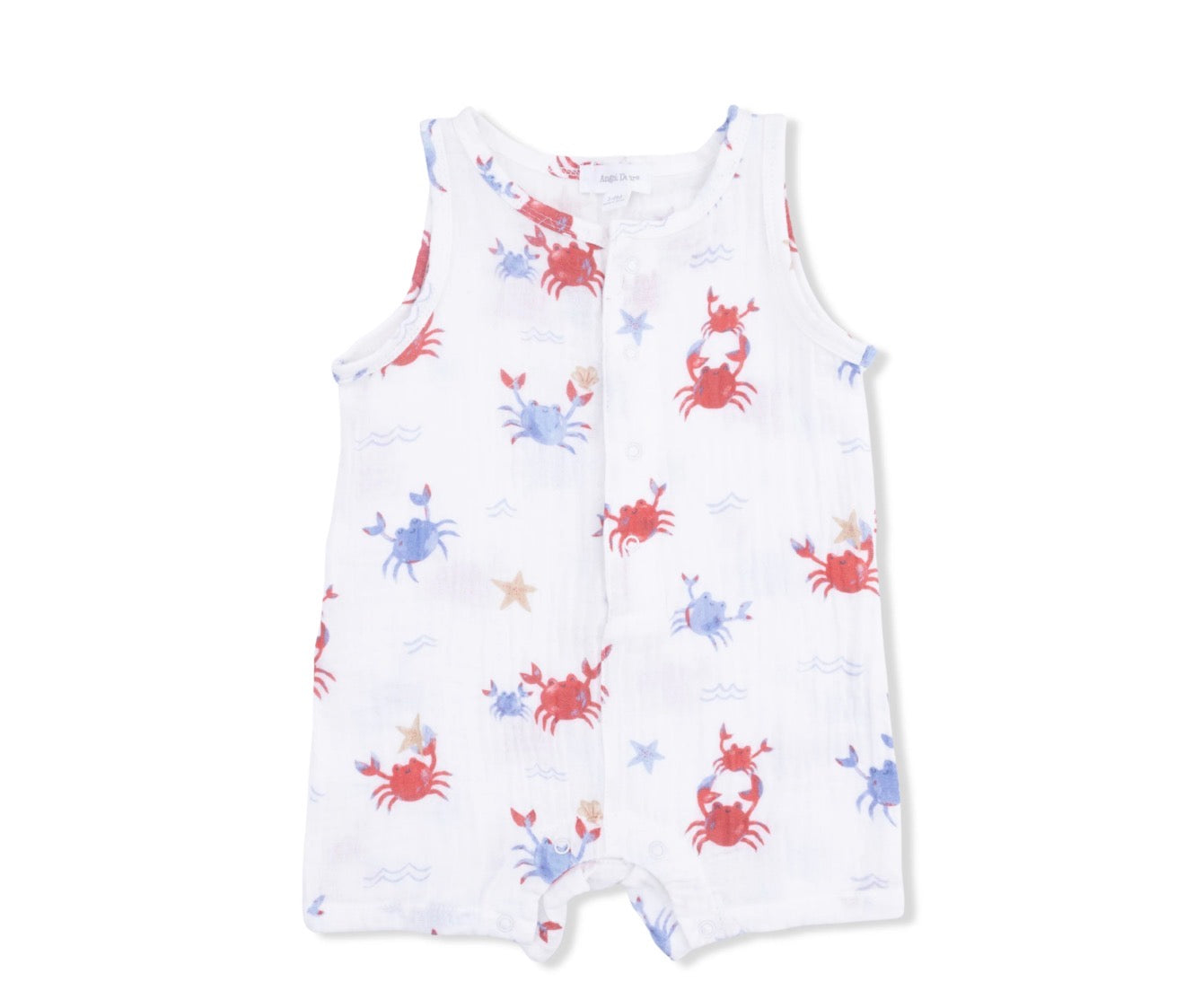 Crazy Crabs Sleeveless Shortie Romper