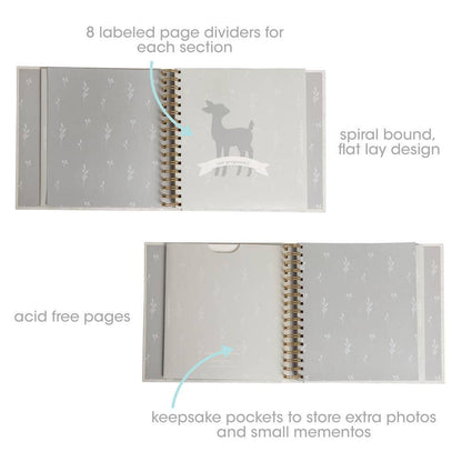 Deer Print Square Baby Memory Book