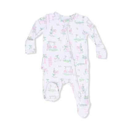 Pretty Golf 2 Way Ruffle Back Footie