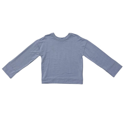 Girl’s Loose Fit Long Sleeve Top/Blue Fog