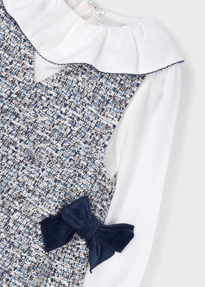 Girls Pinafore Tweed Dress