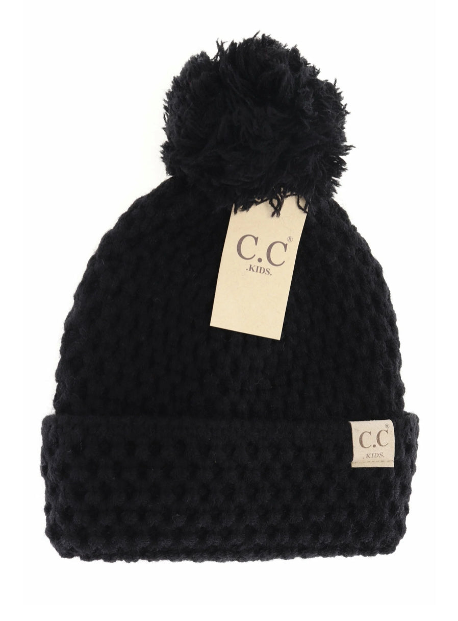Kids Bee Stitch Knit Pom
