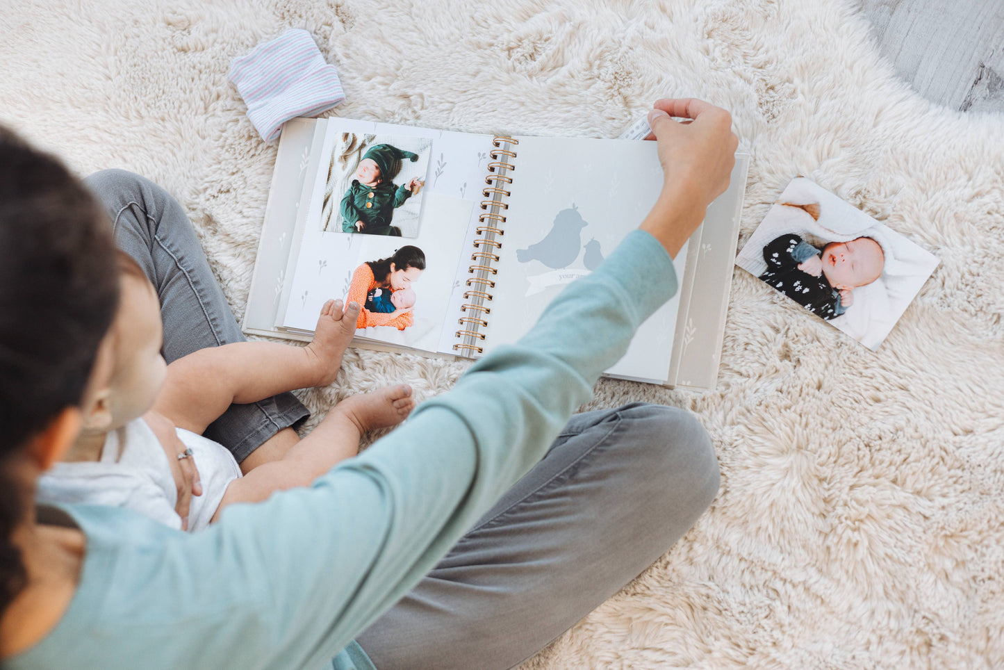 Deer Print Square Baby Memory Book