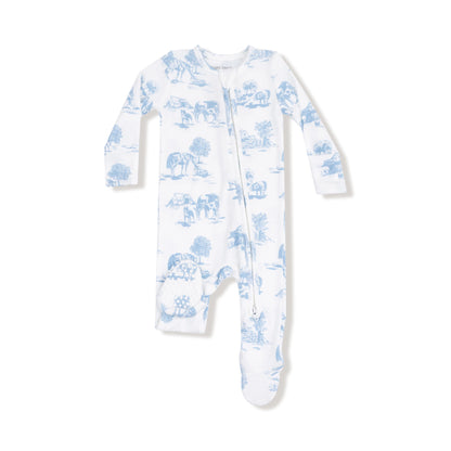 Blue Farm Toile Footie