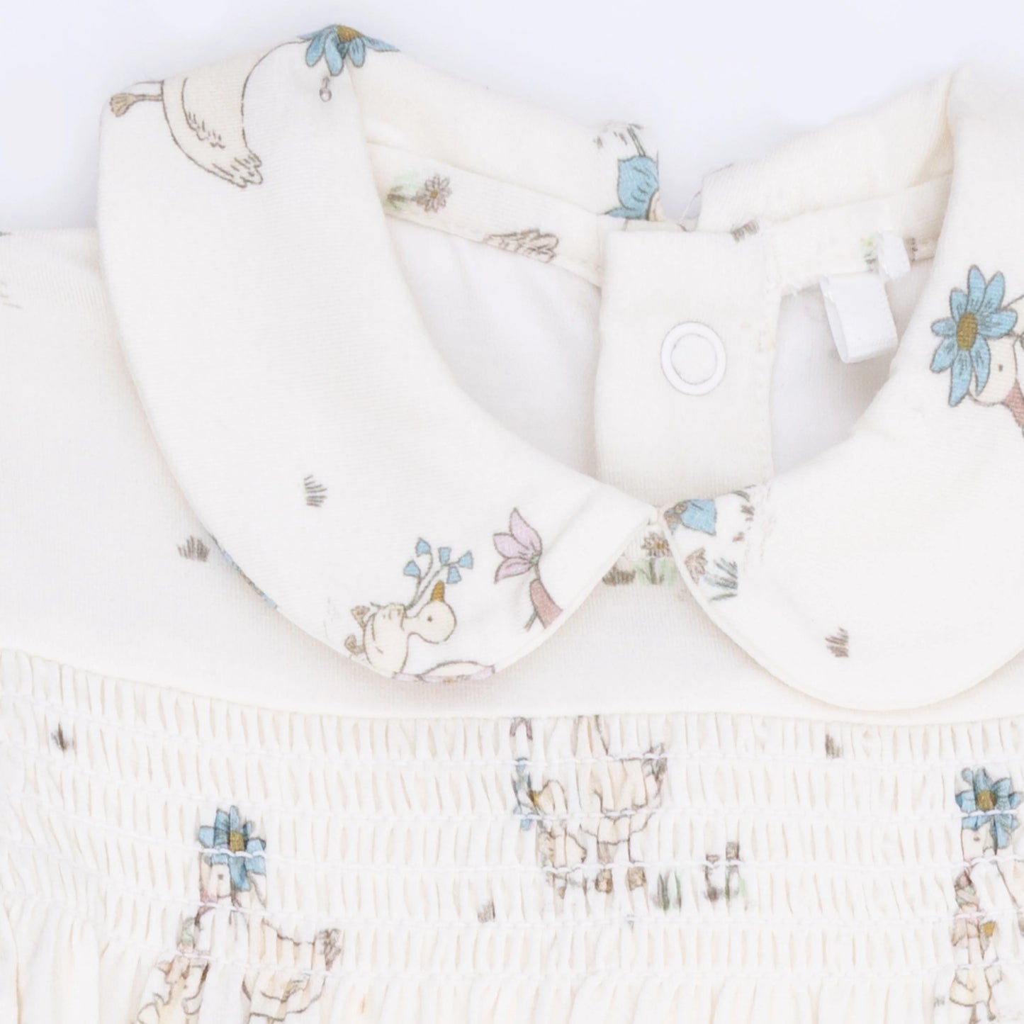 Flower Ducklings Smocked Footie