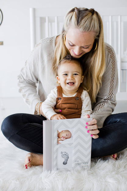 Chevron Baby Book and Clean-Touch Ink Pad Kit