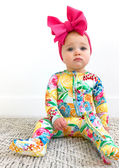 Lillyana Ruffle Zipper Converter Footie