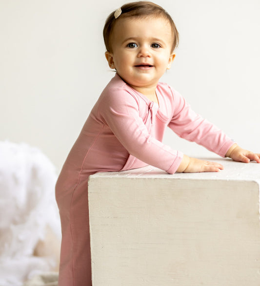 Coccoli Infant Unionsuit Silver Pink