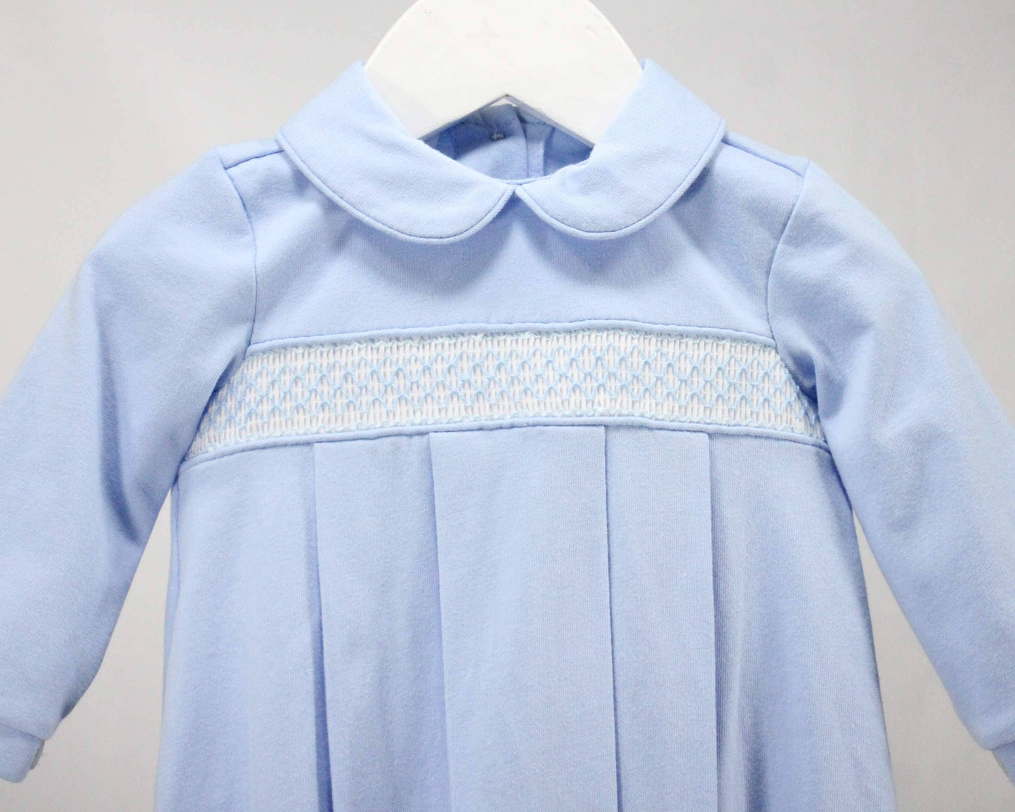 Blue and White Geometric Levi Gown